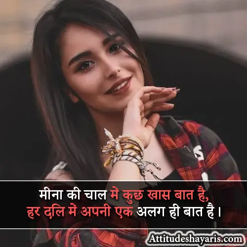 Meena Attitude Shayari in Hindi