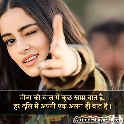 Meena Attitude Shayari in Hindi